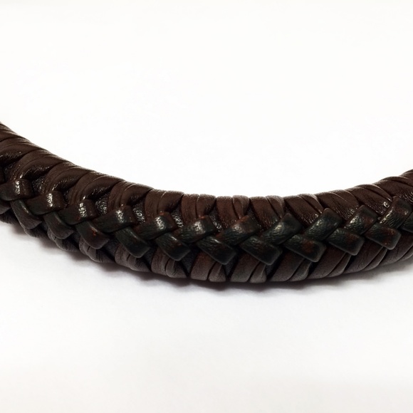 Salvatore Ferragamo Whip Stitched Tan Leather Satchel Handbag - Picture 6 of 11